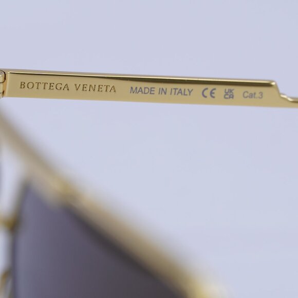 Bottega Veneta BV1012S 003 Sunglasses Gold Aviator Frame, Brown Lenses - Picture 9 of 13